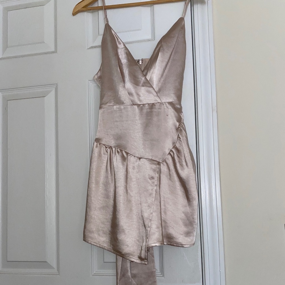 Champagne satin dress/romper